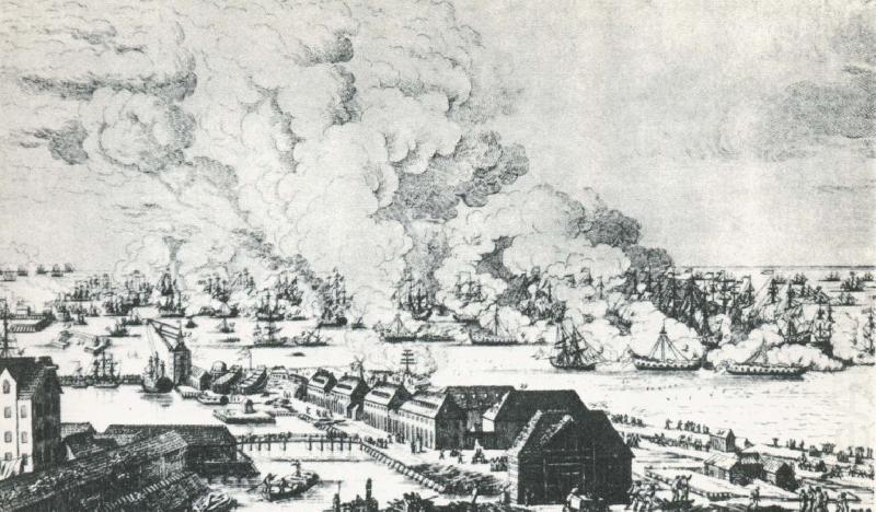 unknow artist slaget  vid kopenhamnhamn 1801